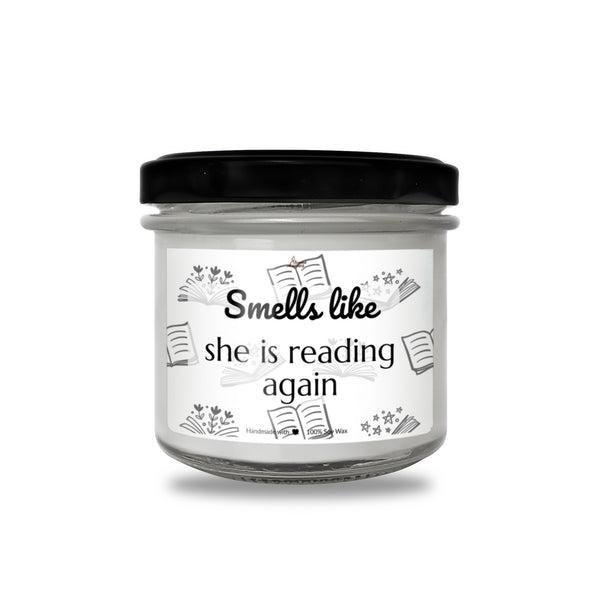 a jar of smell like she is reading again