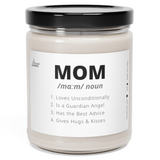 a jar of mom's love unconditionally scented candle
