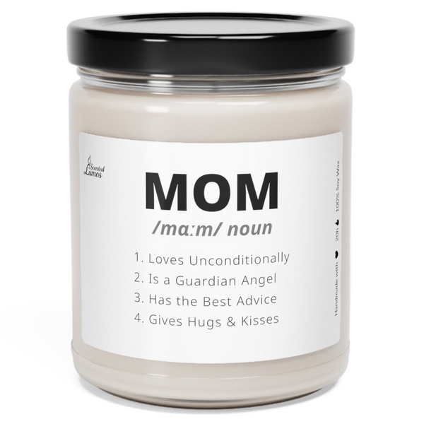 a jar of mom's love unconditionally scented candle