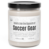 a jar of soccer gear sits on a white surface