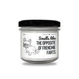 a small jar of frenchie farts on a white background