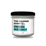 the calming scent of a finished residence candle