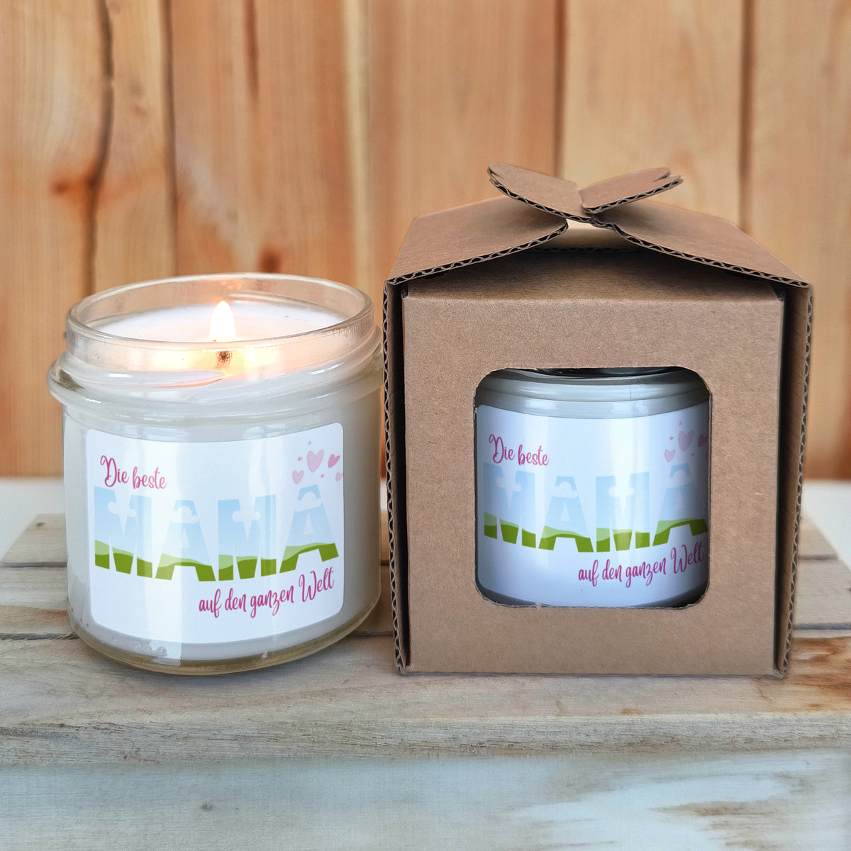 Die beste MAMA auf den ganzen Welt Duftkerze aus Sojawachs