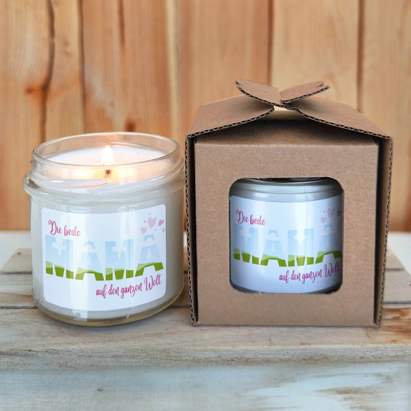 Die beste MAMA auf den ganzen Welt Duftkerze aus Sojawachs