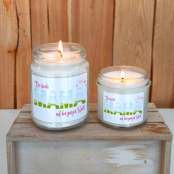 Die beste MAMA auf den ganzen Welt Duftkerze aus Sojawachs