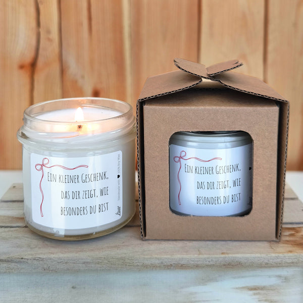 Ein kleiner Geschenk, das dir zeigt, wie besonders du bist Duftkerze aus Sojawachs