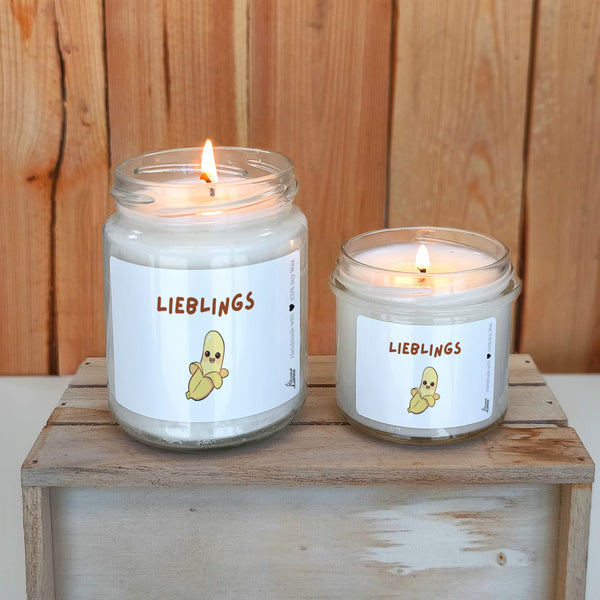 Lieblings... Banana Duftkerze aus Sojawachs