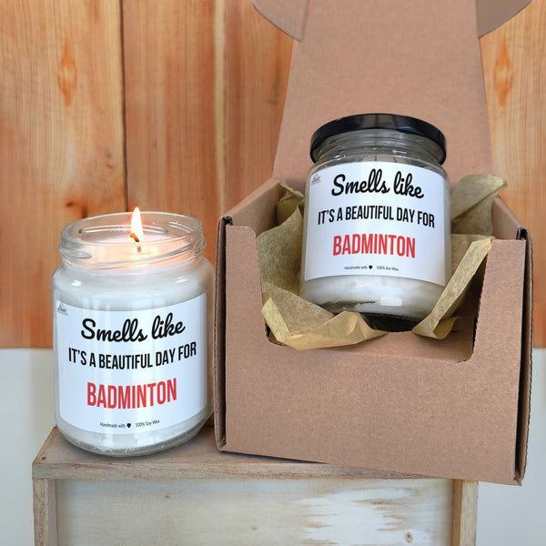 Smells like beautiful day for Badminton Scented Soy Candle