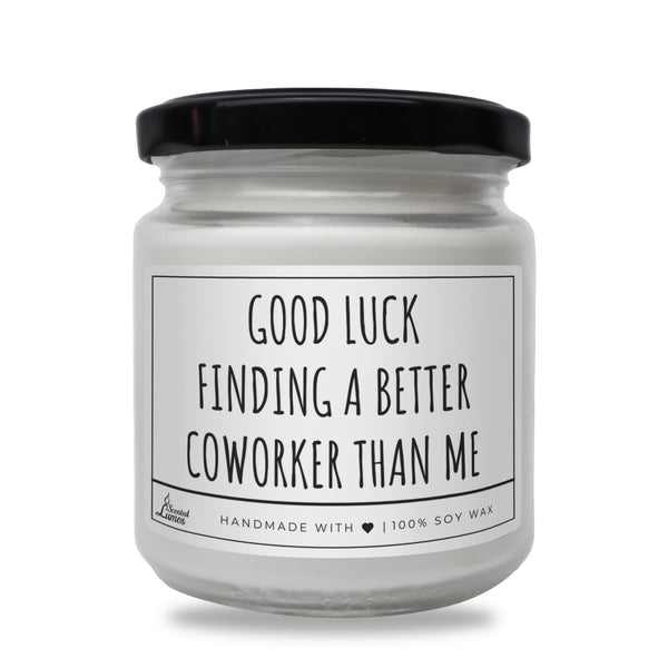 Good luck finding a better coworker than me Scented Soy Candle