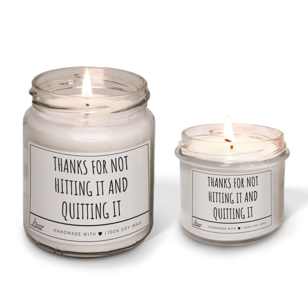 Thanks for not hitting it and quitting it Scented Soy Candle