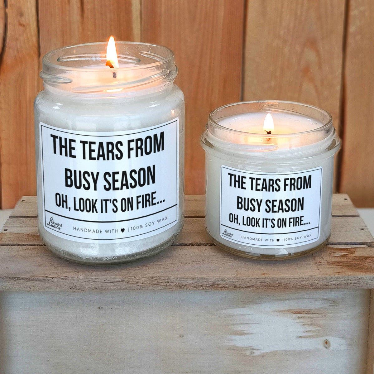 The tears from busy season Scented Soy Candle