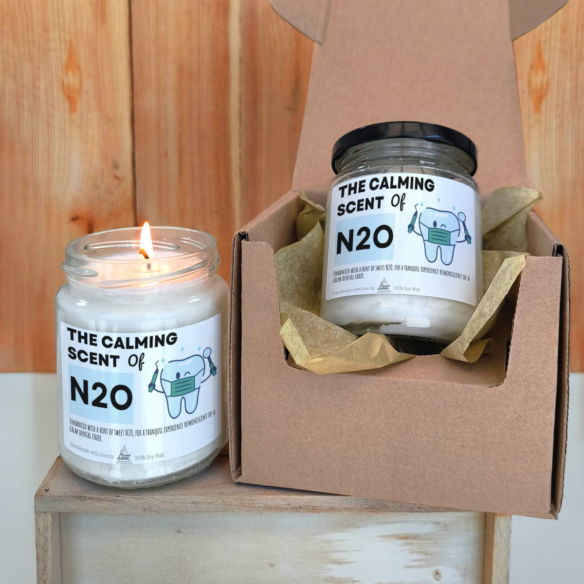 The calming scent of N20 Scented Soy Candle