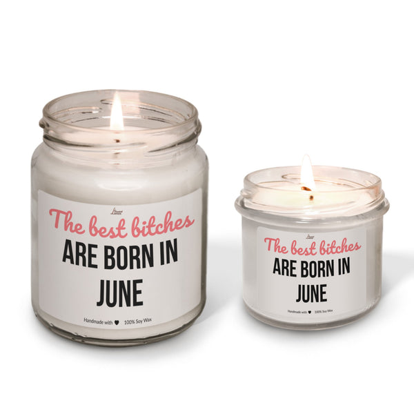 Best bitches are born in June Scented Soy Candle