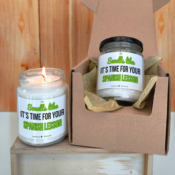 It's time for your Spanish lesson Scented Soy Candle