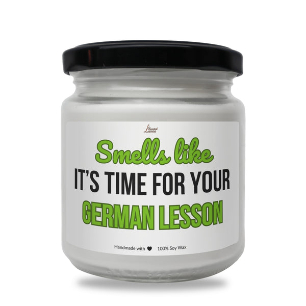 It's time for your German lesson Scented Soy Candle