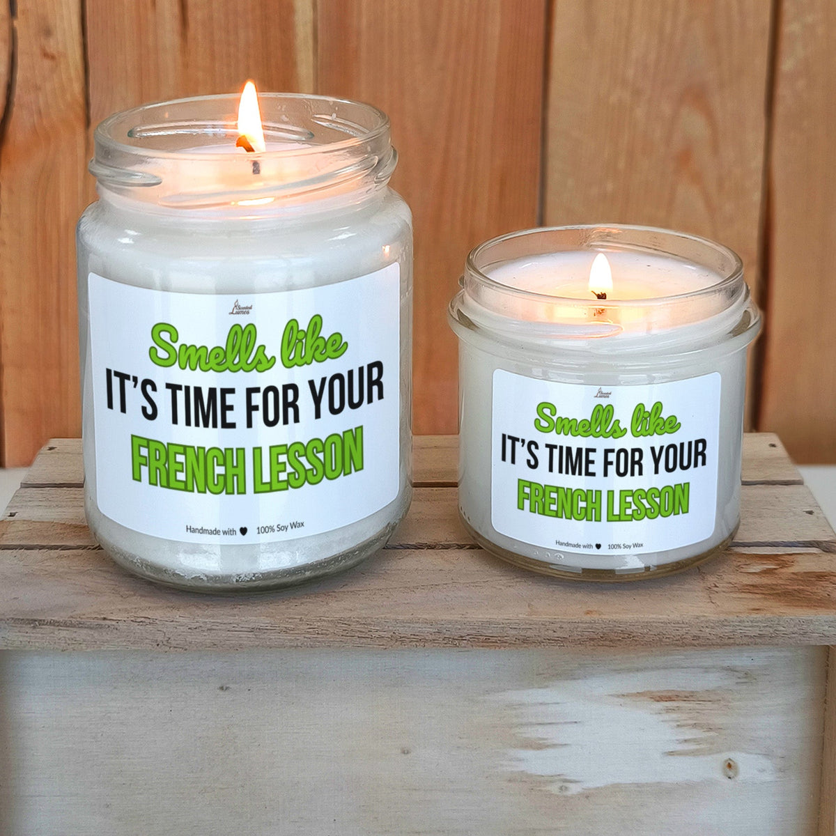 It's time for your French lesson Scented Soy Candle