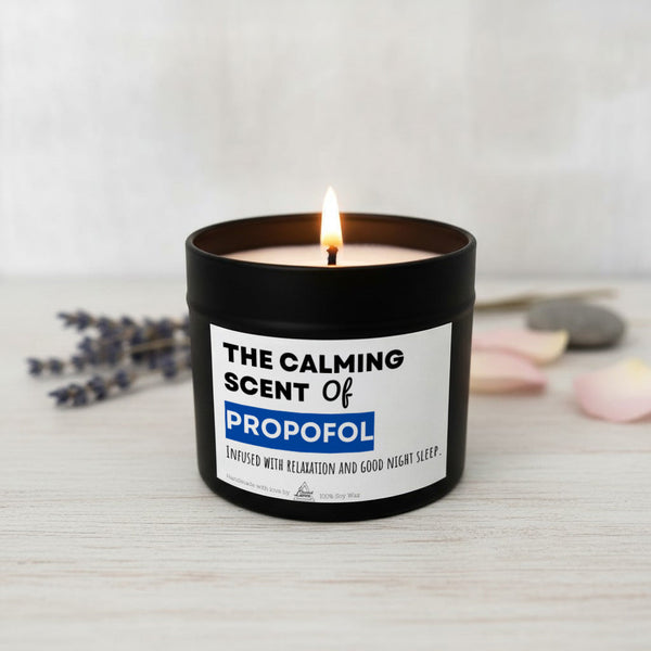 The calming scent of Propofol Scented Soy Candle