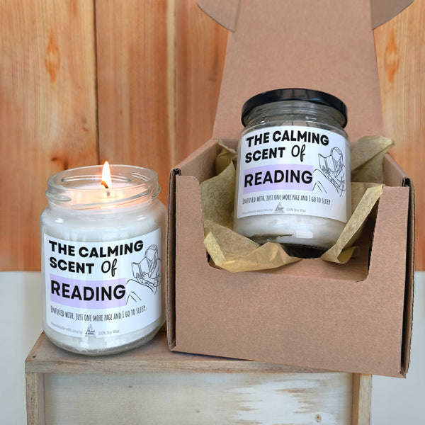 The calming scent of reading Scented Soy Candle