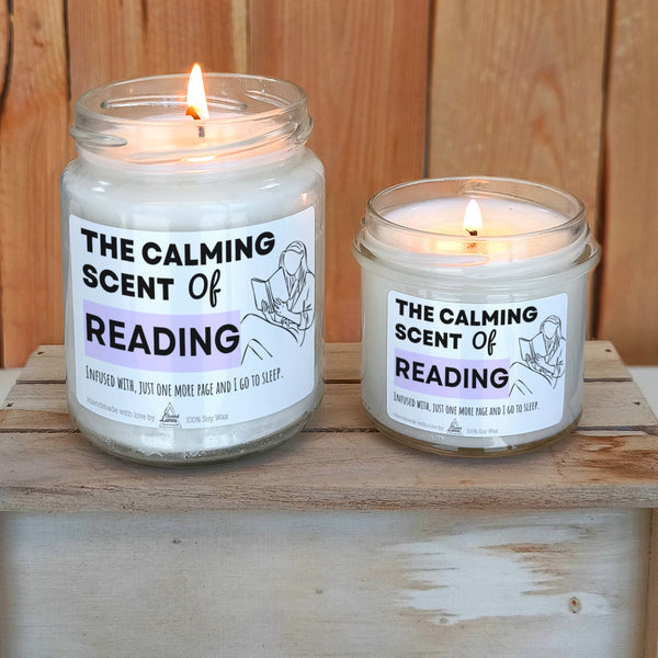 The calming scent of reading Scented Soy Candle