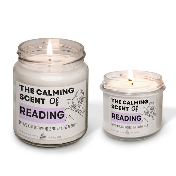 The calming scent of reading Scented Soy Candle