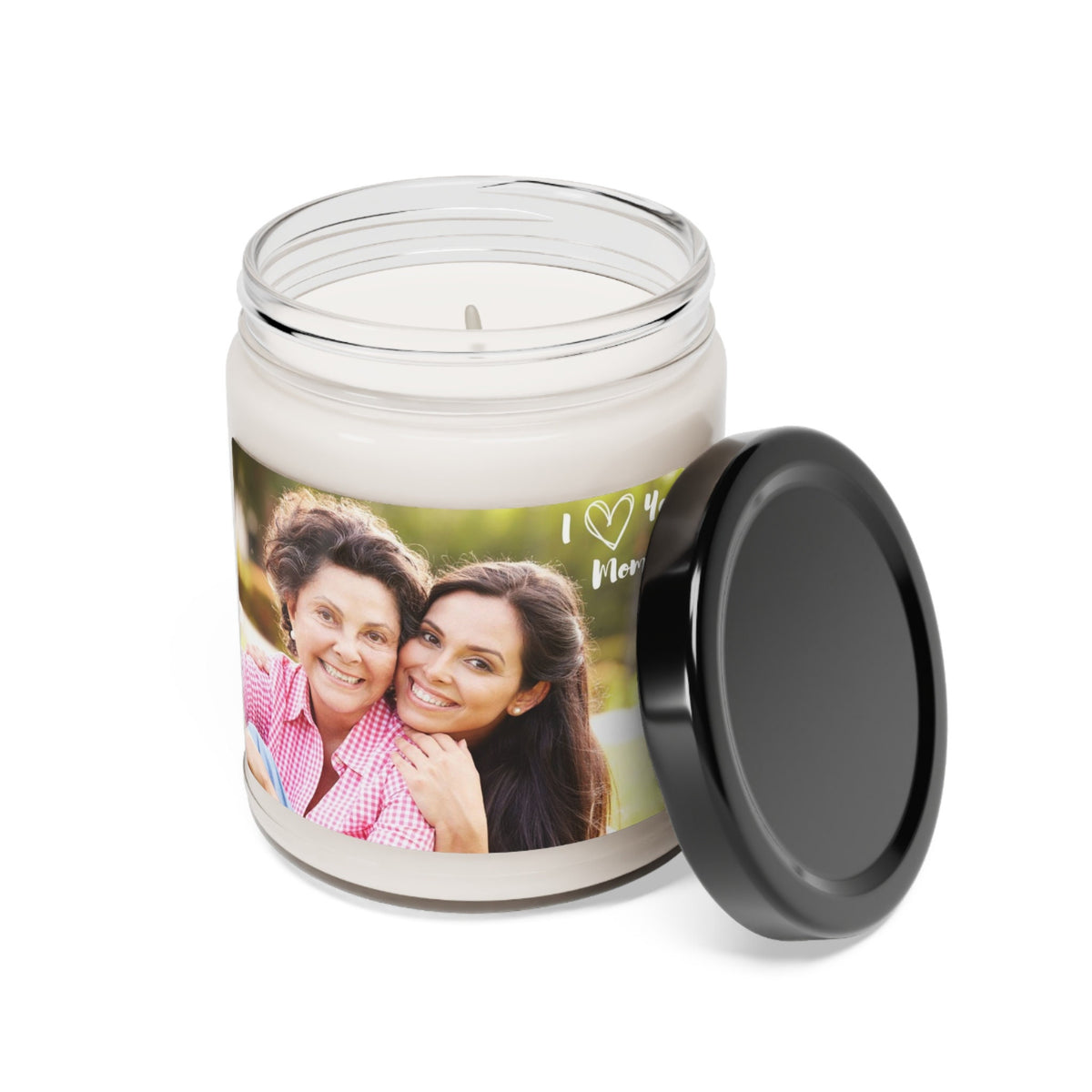 Personalized Scented Candle with a Photo and Custom Text