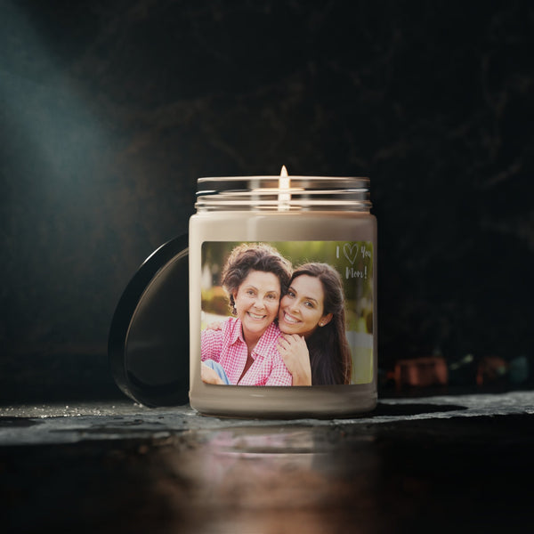 Personalized Scented Candle with a Photo and Custom Text