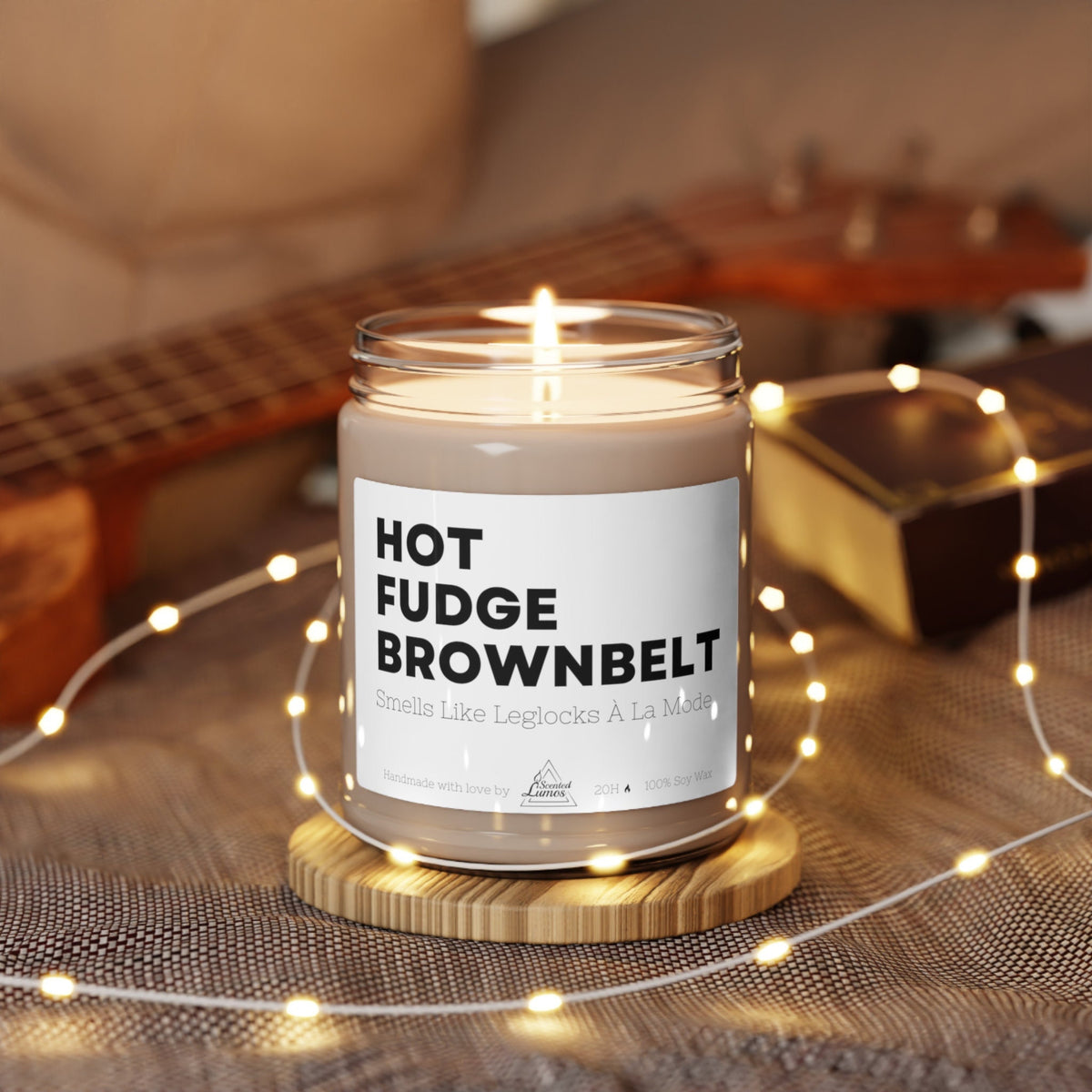 Hot Fudge Brown Belt, BJJ, Brazilian Jiu Jitsu - Scented Soy Candle