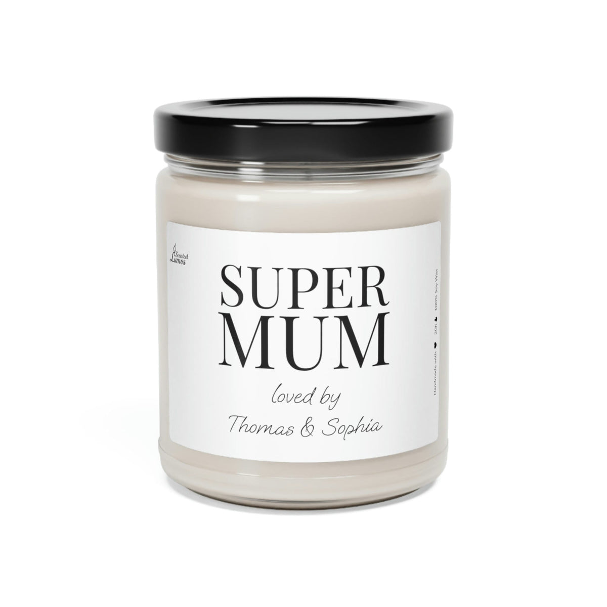 Super Mom Personalized Scented Soy Candle - Gift for Mother's Day