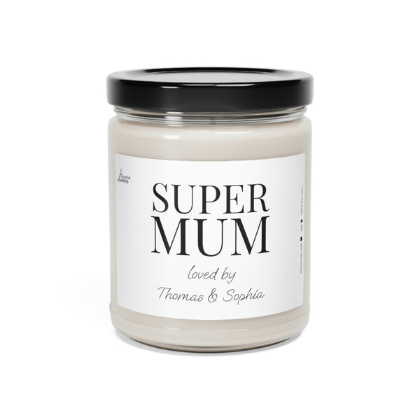 Super Mom Personalized Scented Soy Candle - Gift for Mother's Day