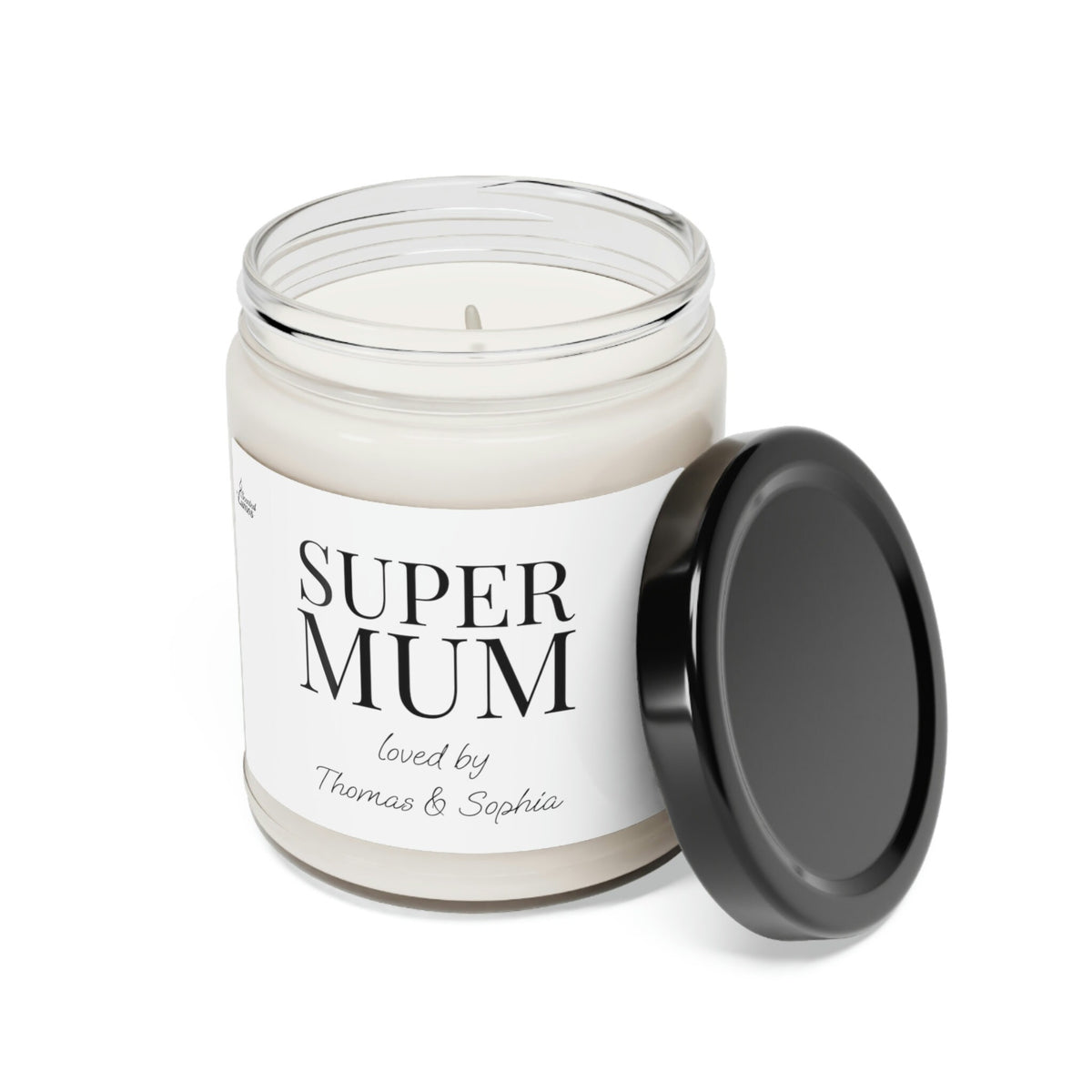 Super Mom Personalized Scented Soy Candle - Gift for Mother's Day