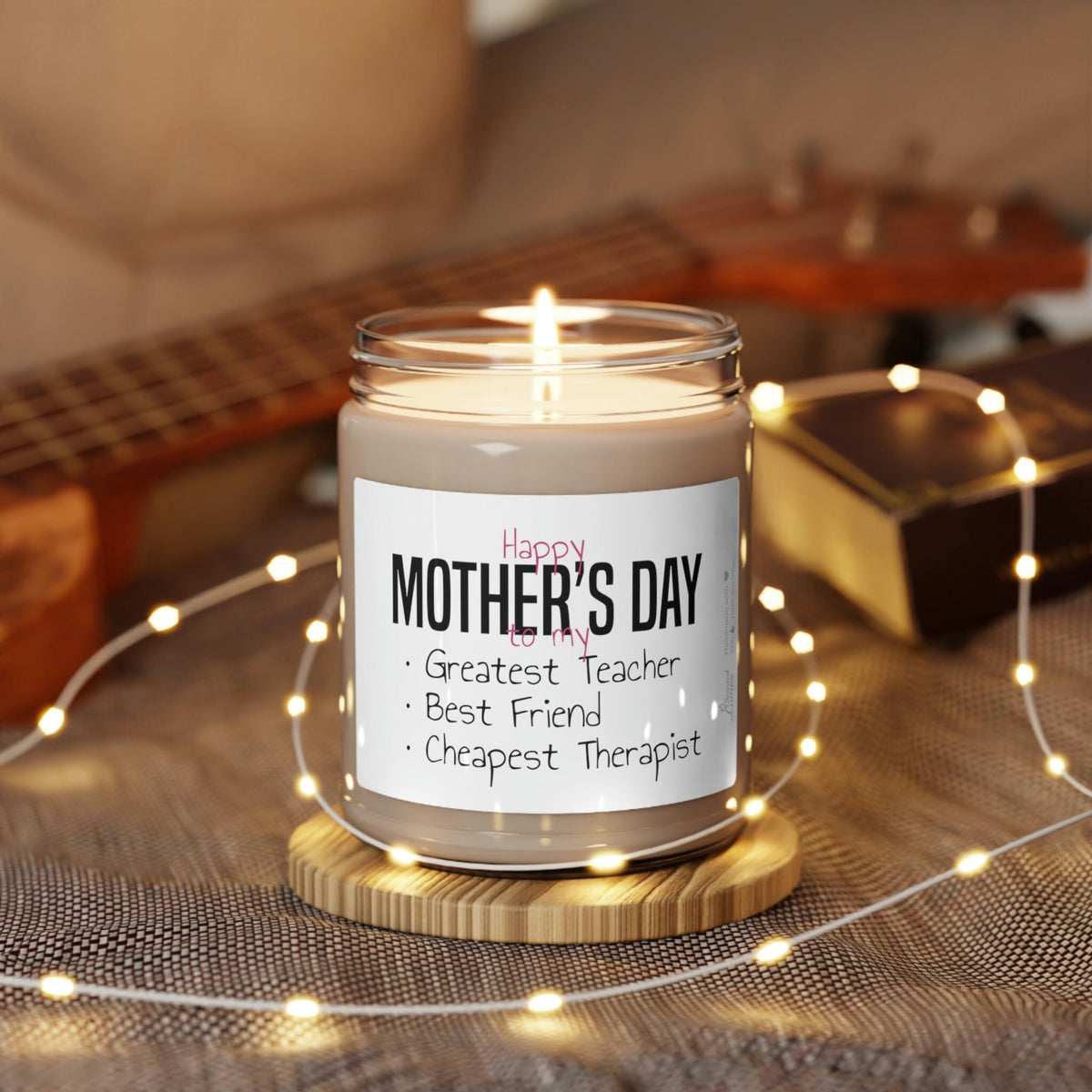 Personalized Happy mothers day Scented Soy Candle