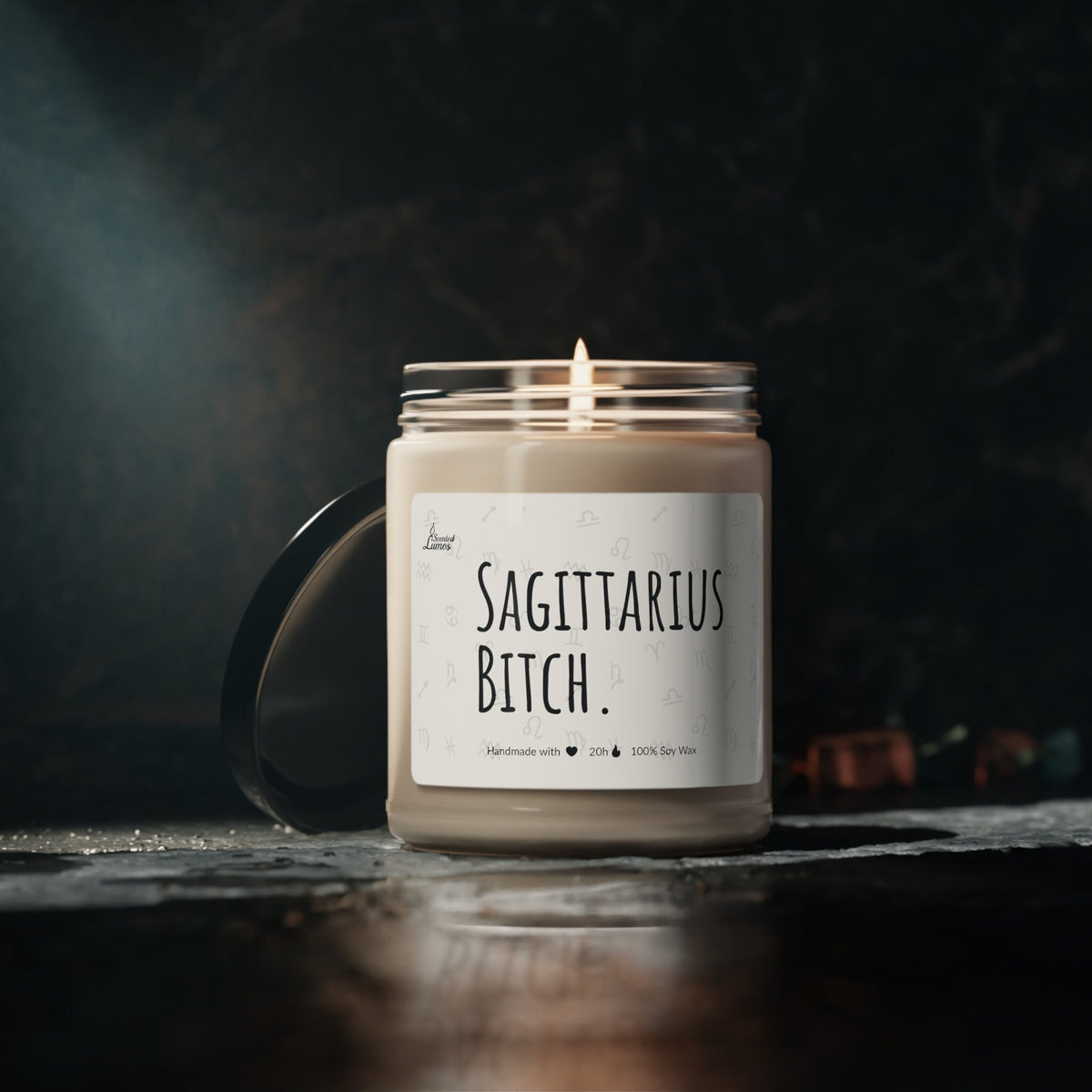 Sagittarius Bitch Scented Soy Candle Zodiac Sign