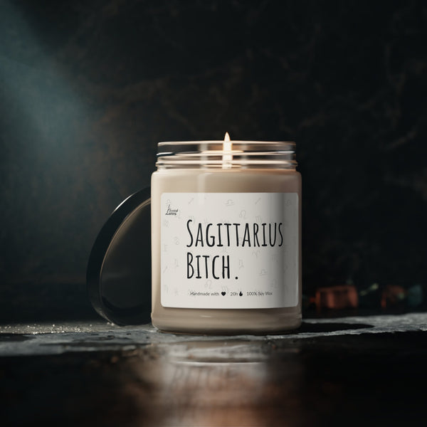 Sagittarius Bitch Scented Soy Candle Zodiac Sign