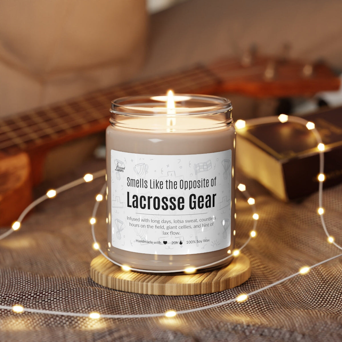 Smells like the Opposite of Lacrosse Gear Scented Soy Candle