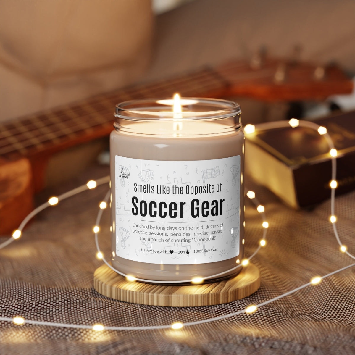 Smells like the Opposite of Soccer Gear Scented Soy Candle