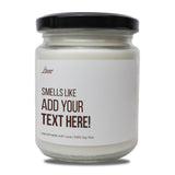 a jar of white candles with a black lid