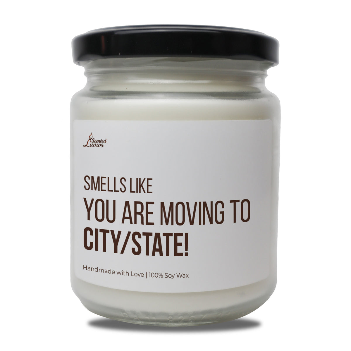 a jar of mayonnaise that says smells like you are moving to city /