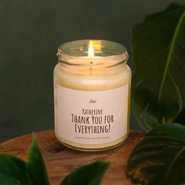 a candle that is sitting on a table