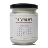 a jar of the day we met candle