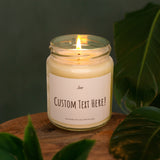 a candle sitting on top of a wooden table