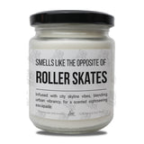 a jar of roller skates on a white background