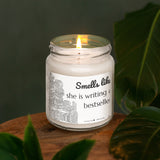 a candle that is sitting on a table