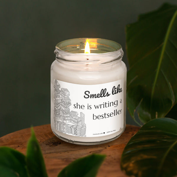 a candle that is sitting on a table