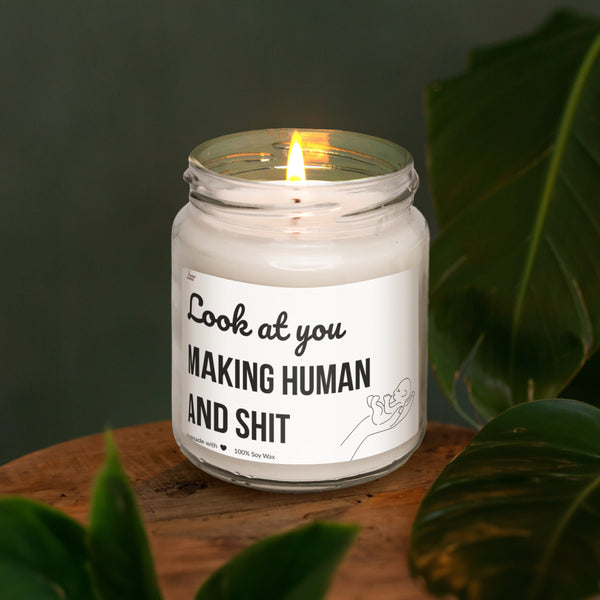 a candle that is sitting on a table