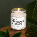 a candle that is sitting on a table