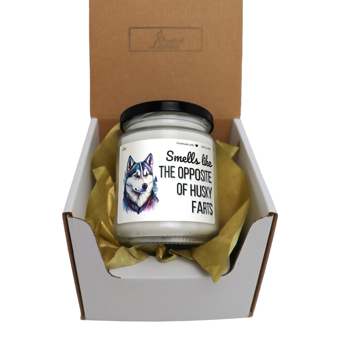 a white jar with a picture of a cat inside of it