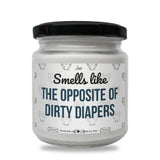 a jar of dirty diapers on a white background