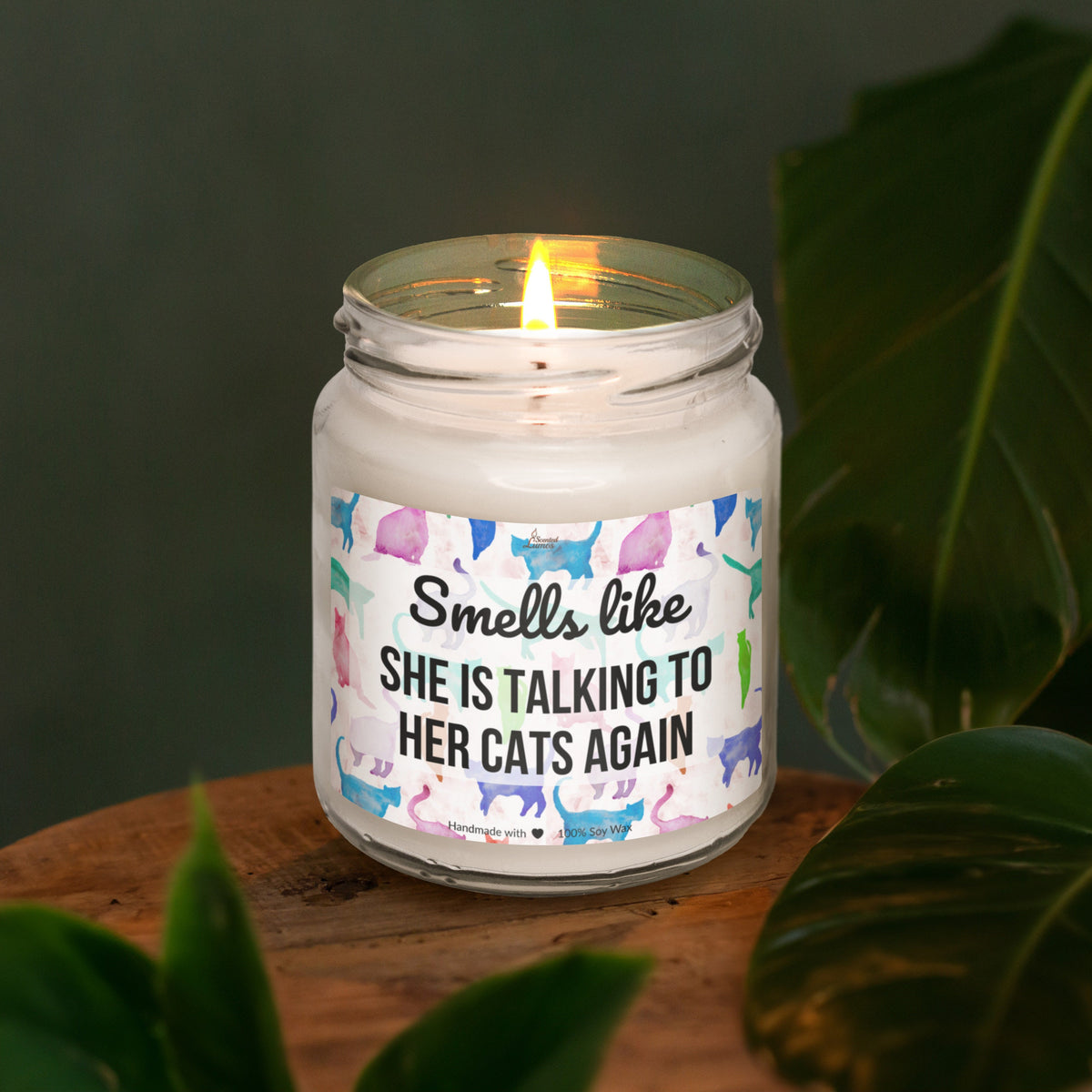 a candle that is sitting on a table