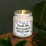 a candle that is sitting on a table