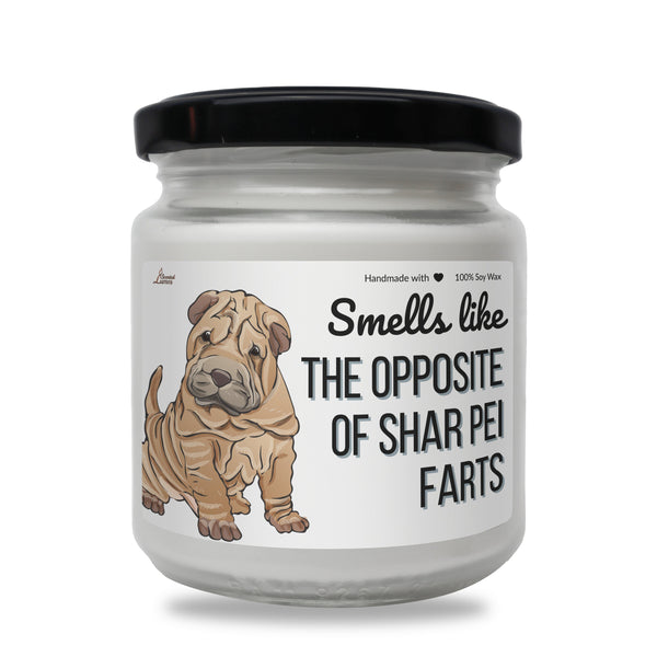 a jar of small white jar with a brown dog on it